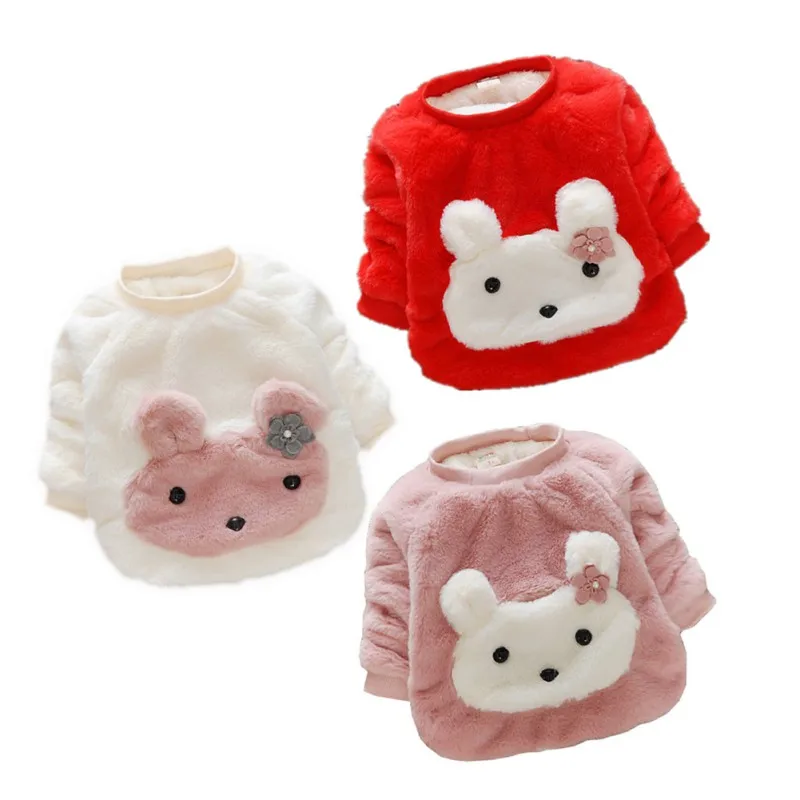 Русский бархатный свитер Одежда для новорожденных девочек милый