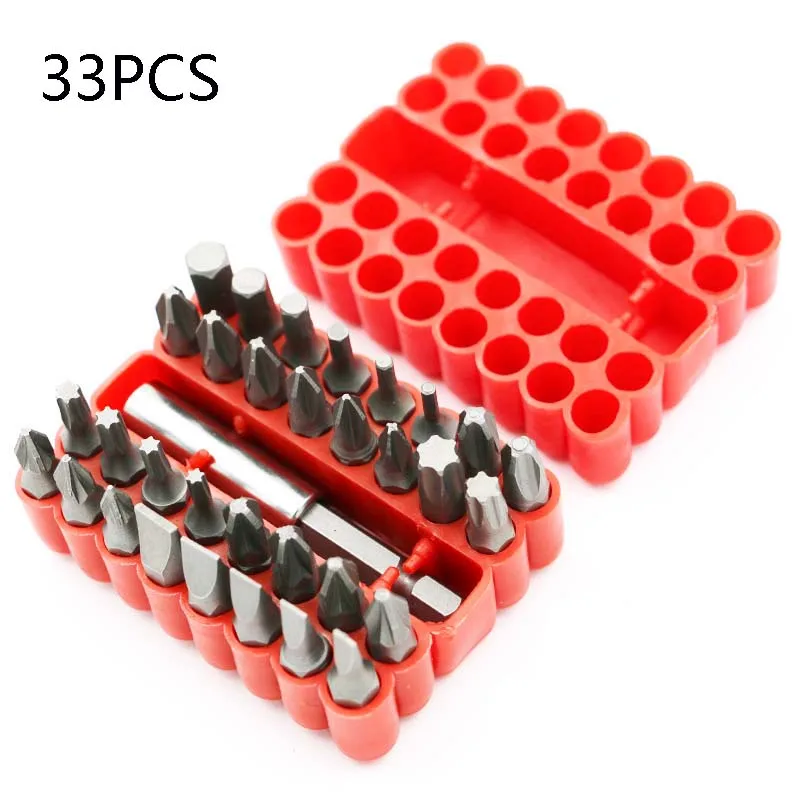 33-piece Electric Screwdriver Bit Set Alloy Allen Wrench Drill Bits Set Tip Hex Key Screwdriver Bits