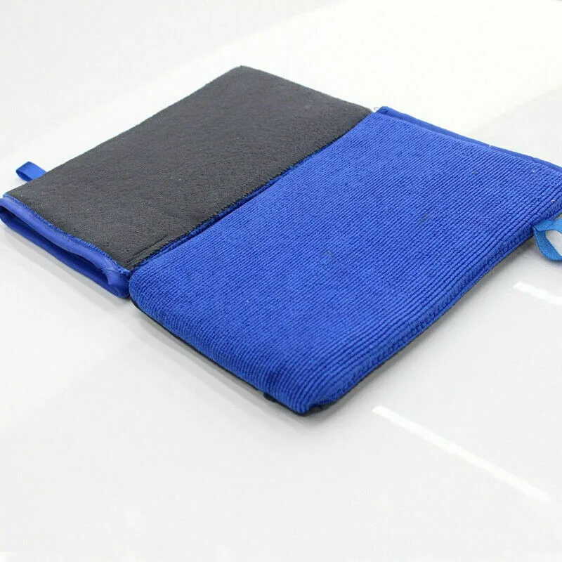 

1 Pcs Car Wash Gloves Blue Clay Bar Mitt Convenient To Use High Quality