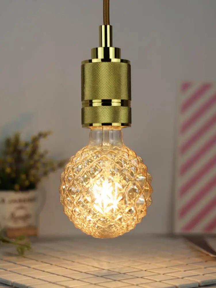 

220V 240V 4W E27 G95 Retro LED Light Bulb Pineapple Edison Bulb Industrial Vintage Decoration Bulb Warm White Light Soft