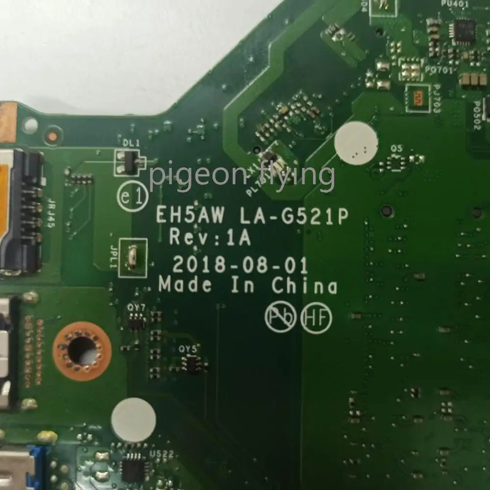 A515-52G motherboard mainboard for Acer Aspire A515-52 laptop  EH5AW LA-G521P NBH1511002 I7-8565U GF150MX 2G DDR4 100% test OK