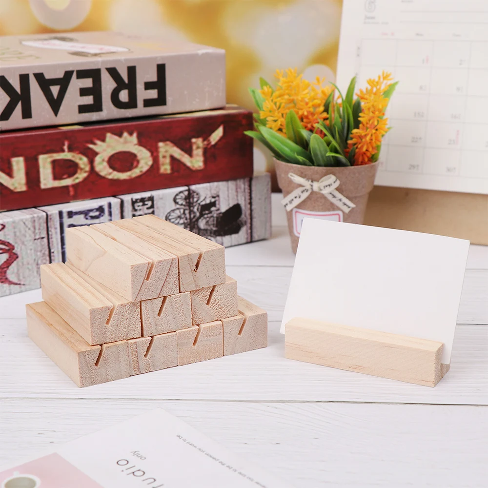 1 шт. Ретро зажимы для заметок из натурального дерева фото подставка настольная