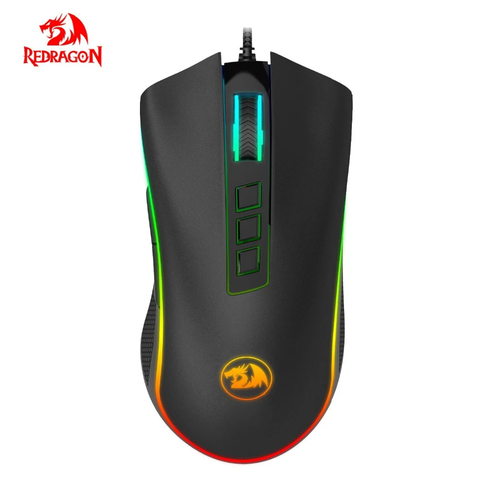 Оригинальная Проводная игровая мышь Redragon M711 Cobra RGB с подсветкой регулируемые DPI