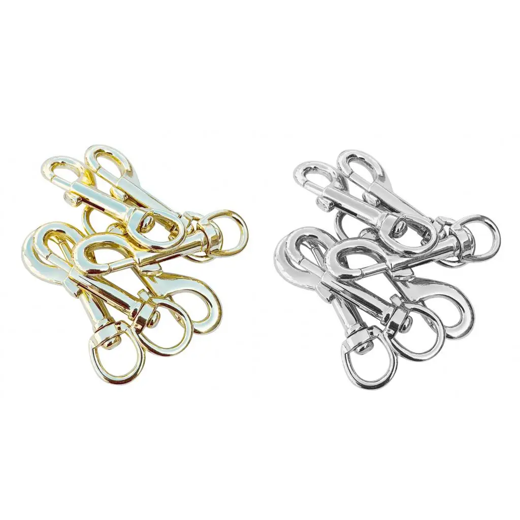 

6PCS 78mm Zinc Alloy Round Eye Swivel Snap Hook Keychain Dog Chain Clip