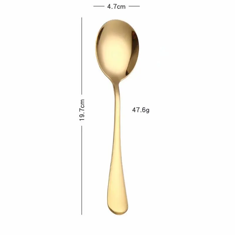 

Gold Salad Spoon Fork 2PCS Salad Spoon Stainless Steel Cutlery Set Serving Spoon Set Colorful Unique Spoons