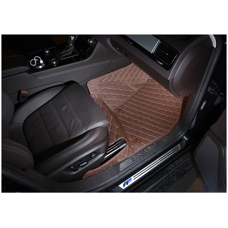 Кожаный Автомобильный напольный коврик Lsrtw2017 для Volkswagen Vw Touareg 2002 2020 2019 2018 2017 2016 2015