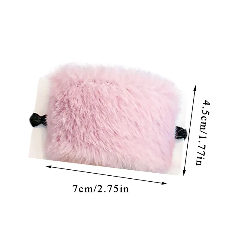 

Fluffy Faux Fur Furry Scrunchies Soft Hand Made Fur Elastic Hair Bands Ring for Ladies Hair Ties Yellow Red Green Ponytail