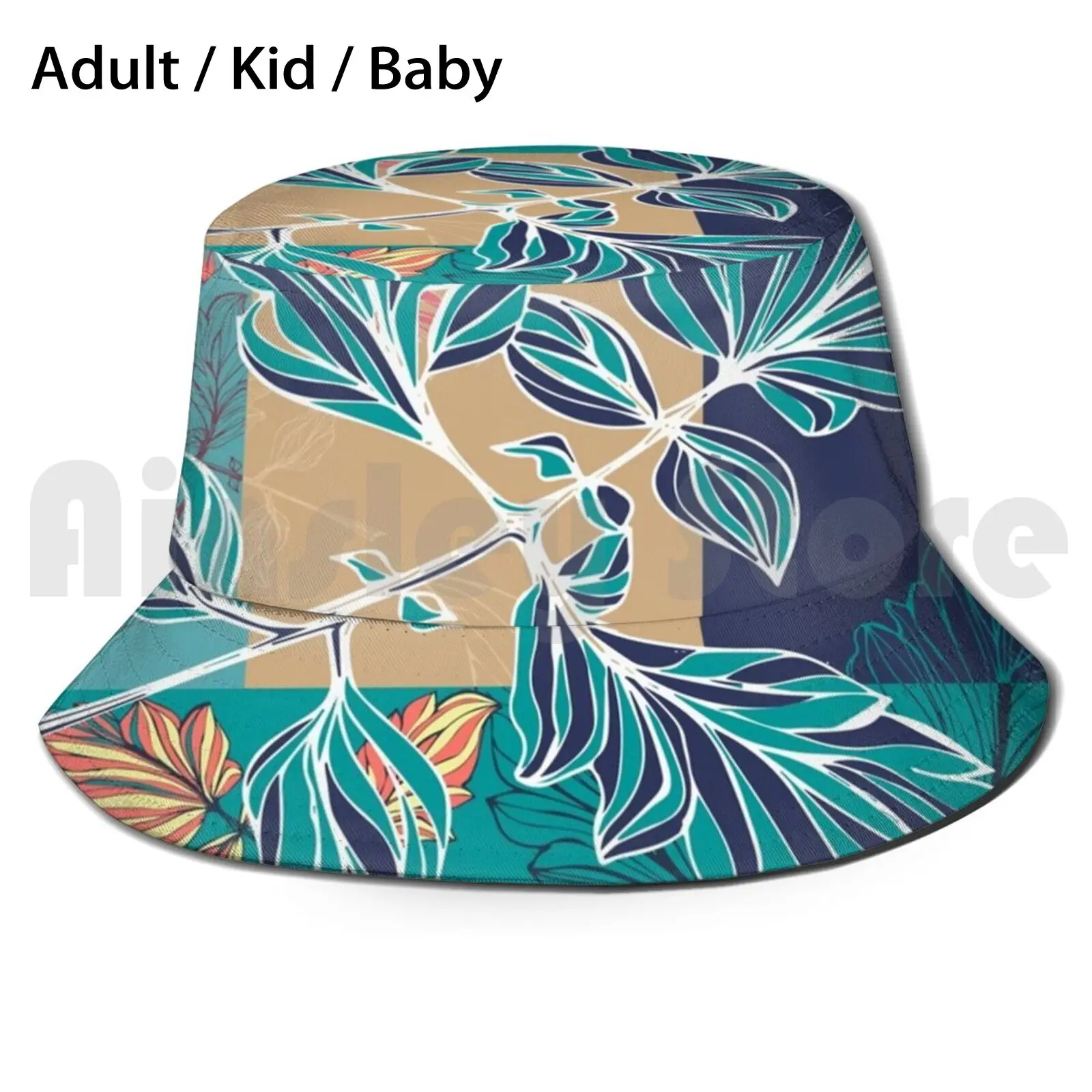 Палитра солнцезащитных шляп с изображением листьев помидор и жуков-мозаика