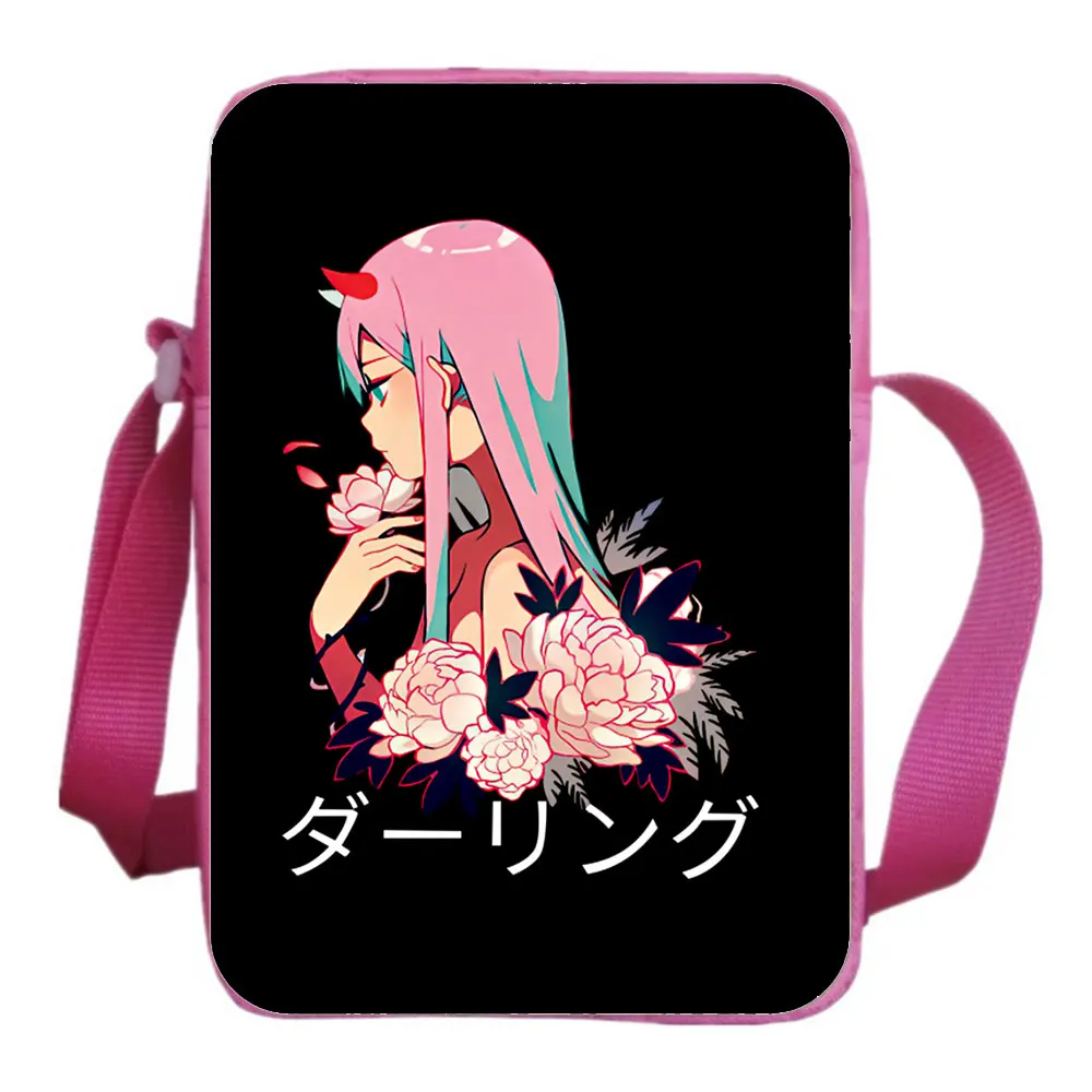 Darling In The Franxx Sling Bag Anime Design ZERO TWO Messenger Bag Children CrossBody Rucksack Boy Girl Shoulder Knapsack