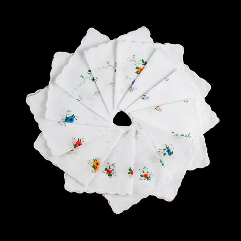 Хлопковые женские носовые платки вышитый кружевной Цветочный носовой платок