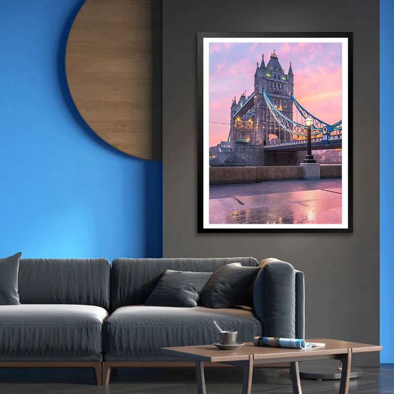 Алмазная живопись по дереву город Бен сделай сам 5D алмазная вышивка мозаика для