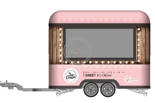 Электрический грузовик для пищевых продуктов фаст фуд мобильный прицеп Кухня