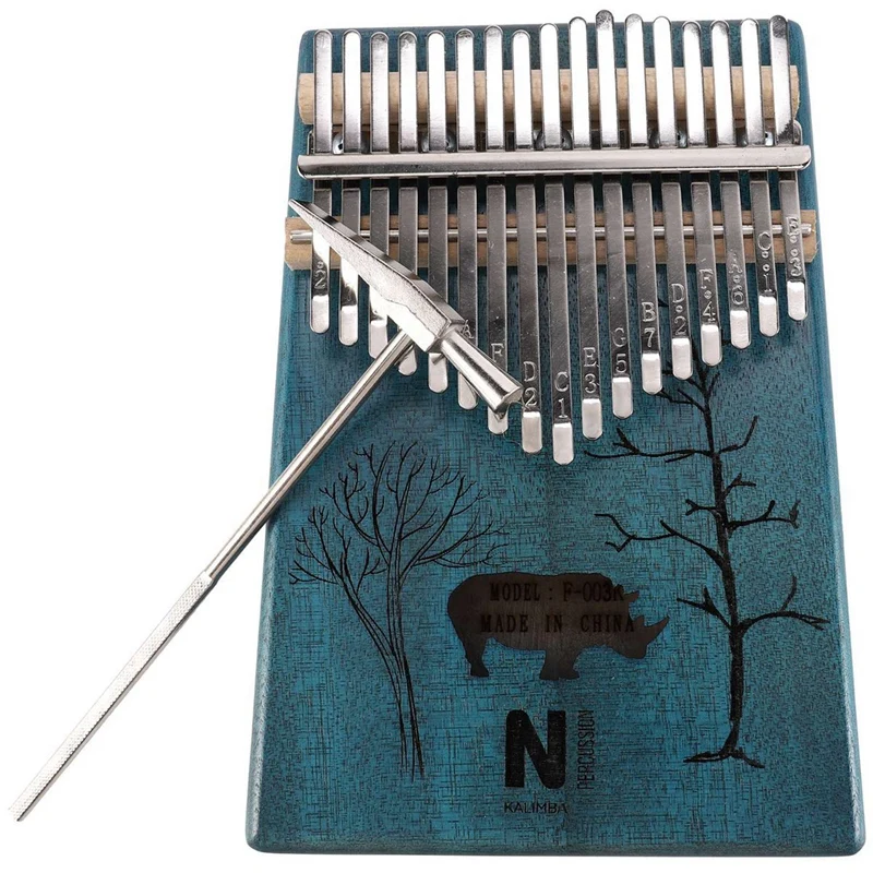 Dropship-17 Keys Kalimba Rhinoceros пианино для большого пальца из красного дерева музыкальный