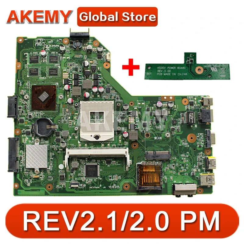 

AK K54LY материнская плата для ноутбука ASUS K54L K54LY X54H X54H K54HR X84H тест оригинальный mai'nboard REV2.1/2,0 PM