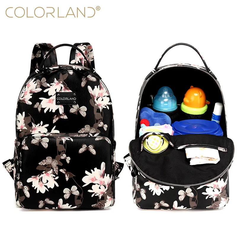 Сумка для детских подгузников Colorland рюкзак из искусственной кожи пеленальный