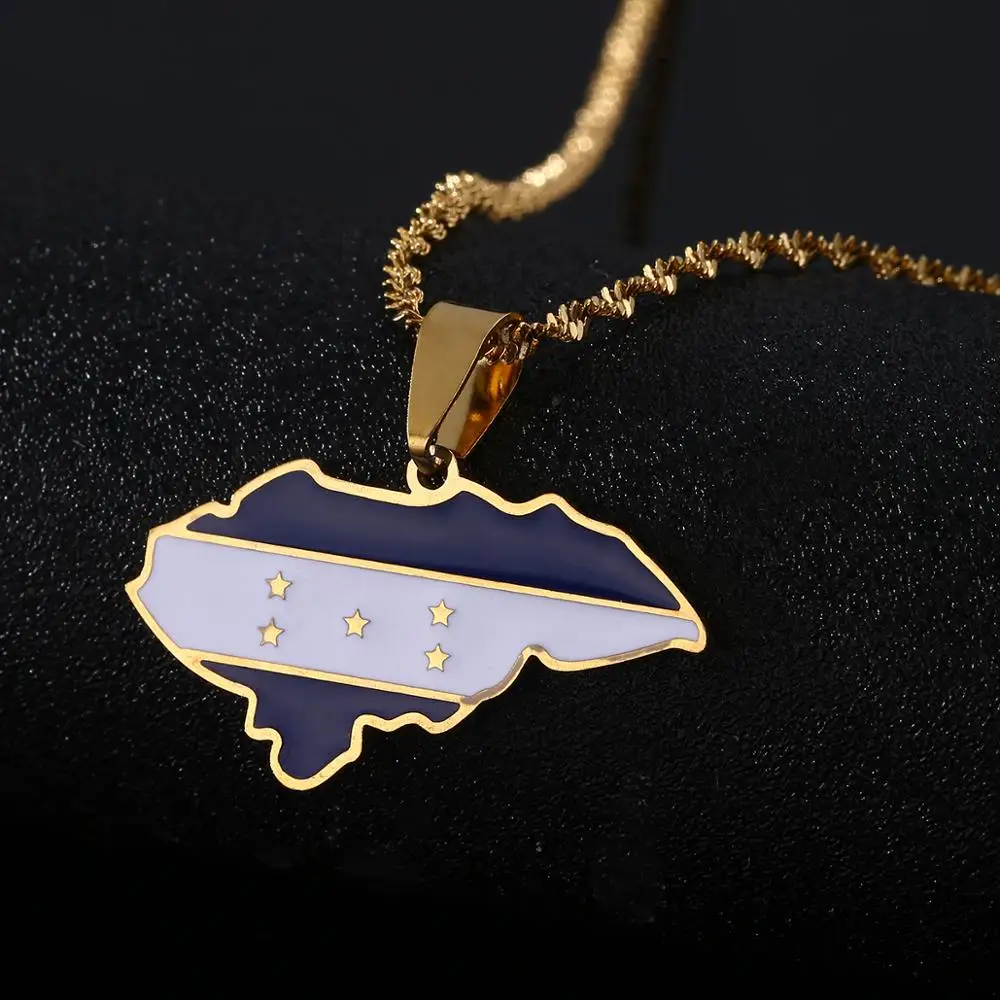Новый Гондурас карта кулон в форме флага ожерелья для Для женщин мужчин страна