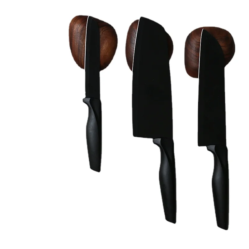 

Punch-Free Knife Stand Solid Wood Eco-Friendly Magnetic Knife Holder Wall Hanging Magnet Knife Block Cocina Kitchen Accessories