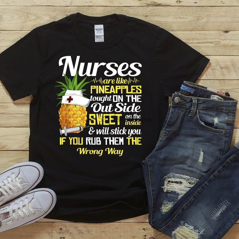 Рубашка с ананасом для медсестер подарок медсестры рубашка Детская | Мужская