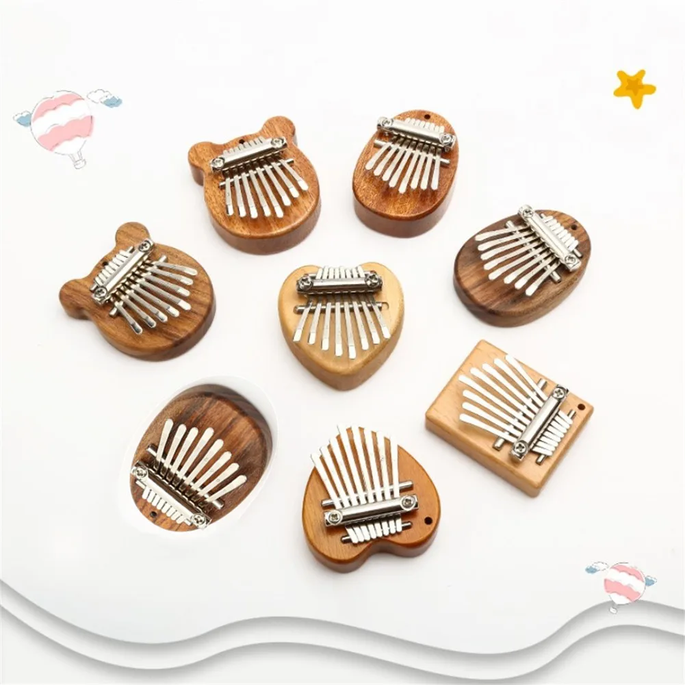 Деревянная прозрачная портативная мини-клавиатура Kalimba с 8 клавишами пальцевая