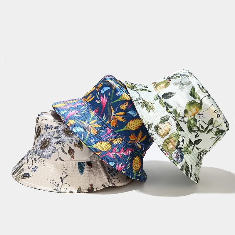Панама из 2021 хлопка с принтом шляпа рыбака уличная дорожная солнцезащитные кепки