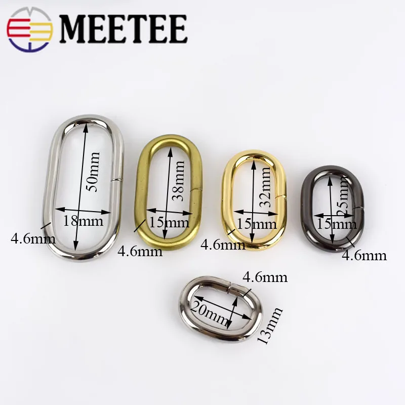 5/10 шт овальные металлические круглые пряжки для сумок Meetee ремни аксессуары шитья