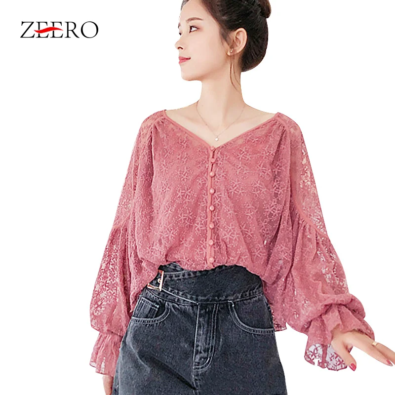 Женские летние топы блузки 2019 кружевное сексуальное модное женственное блузка