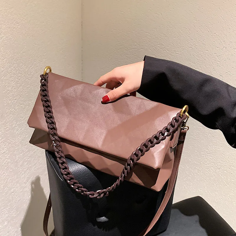 

High-quality Ladies Rhombic Shoulder Bag Autumn 2021 New Fashion Chain Cross-section Underarm Bag Messenger Handbag Female