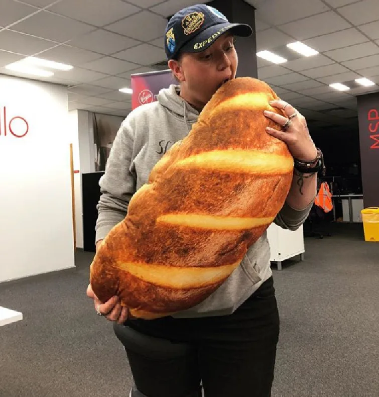 

Simulated Bread Pillow 3d Hd Printed Butter Bread Pillow Plush Toy