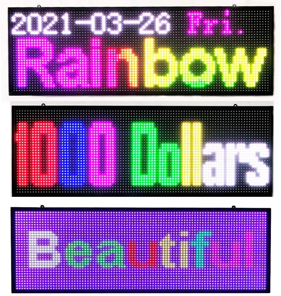 WI FI программируемый светодиодный знак полноцветный 39 &quotX14&quot P10 открытый SMD