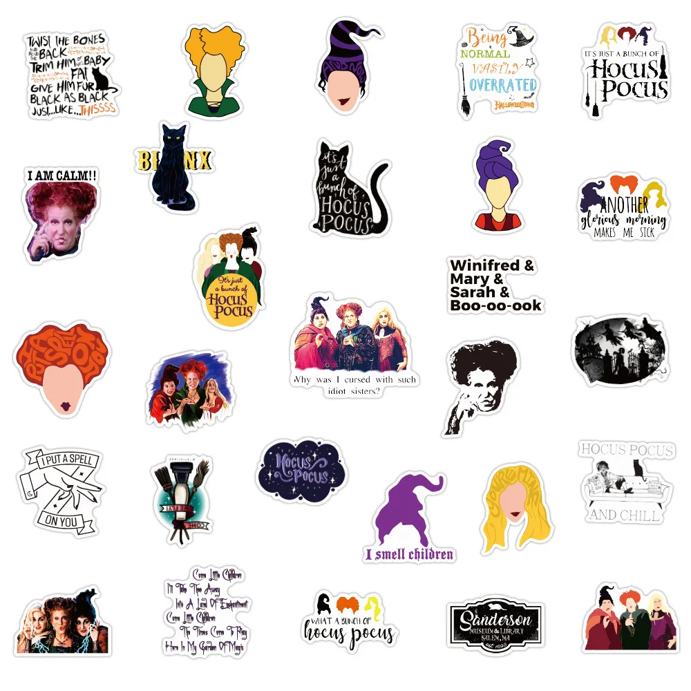 

10/50PCS New Gothic Style Horror Devil Witch Graffiti Stickers DIY Car Skateboard Travel Luggage Guitar Laptop Decal Stickers