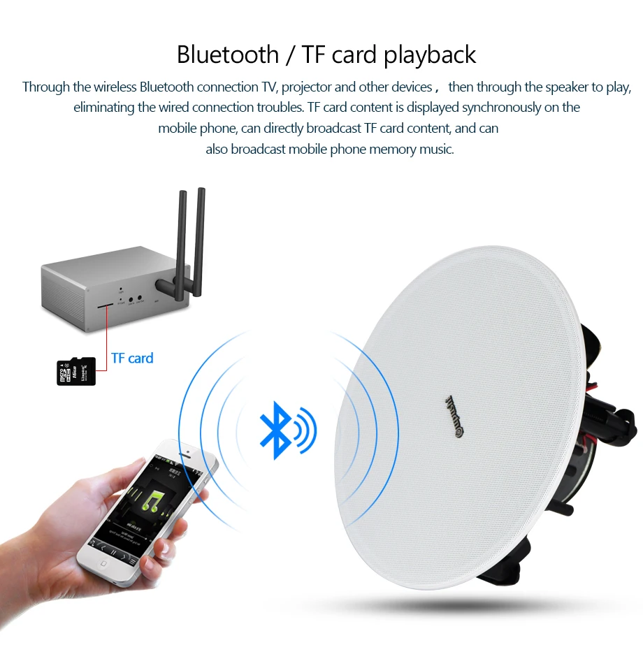 Oupushi CE515 беспроводной Wifi динамик имеет функцию Bluetooth Поддержка управления мобильным телефоном