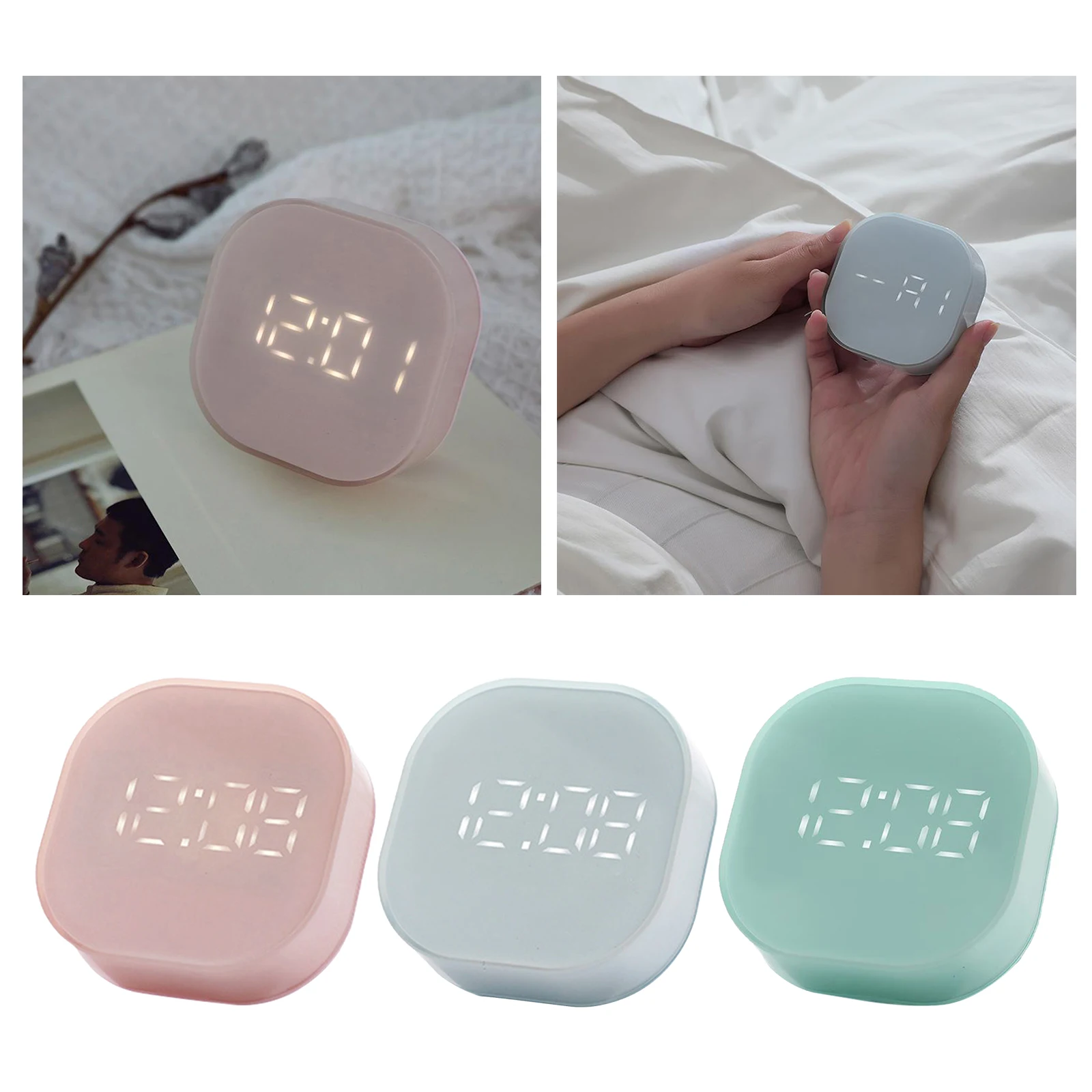 Mini Cube Bedside Digital Loud Alarm Clock Magnetic 12/24H Home Office Timer | Дом и сад