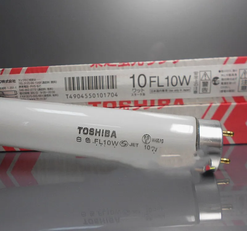Для 2 шт. флуоресцентная лампа дневного света TOSHIBA FL10T8D 10 Вт 6500K линейная старый код
