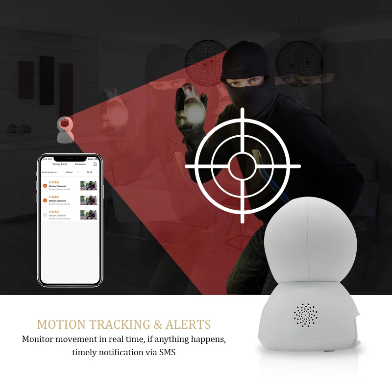 LIFAGLUS F4 Версия 1080P HD 2MP умная IP камера WiFi панорамирование наклона ночное видение 360