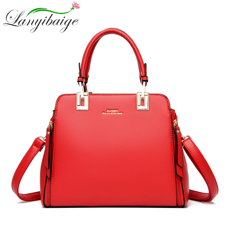 

Luxury Ladies Soft Leather Designer Bag Quality PU Leather Fashion Messenger Bag Brand Shoulder Bag Casual Tote Bag 5 Colors New