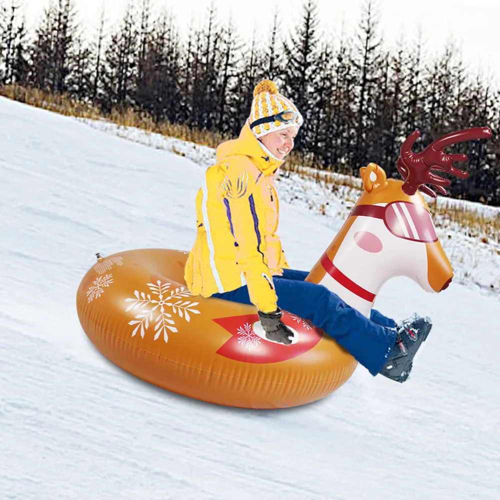 

1 Pc Inflatable Snow Tube Deer Snow Tube PVC Snow Sled Snow Sled Tube Snow Tube for Outdoor Winter Gift