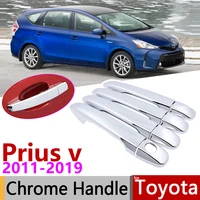 for toyota grand prius v prius %ce%b1 wagon zvw40 zvw41 40 20112019 chrome door handle cover car accessories stickers trim set 2015