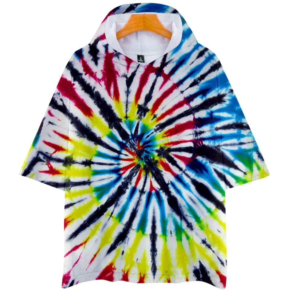 Tie Dye Flashbacks 3d Printed Harajuku hoodies t shirt Boys/Girls colorful psychedelic t-shirt Tops Short Sleeve tshirt Clothes | Мужская
