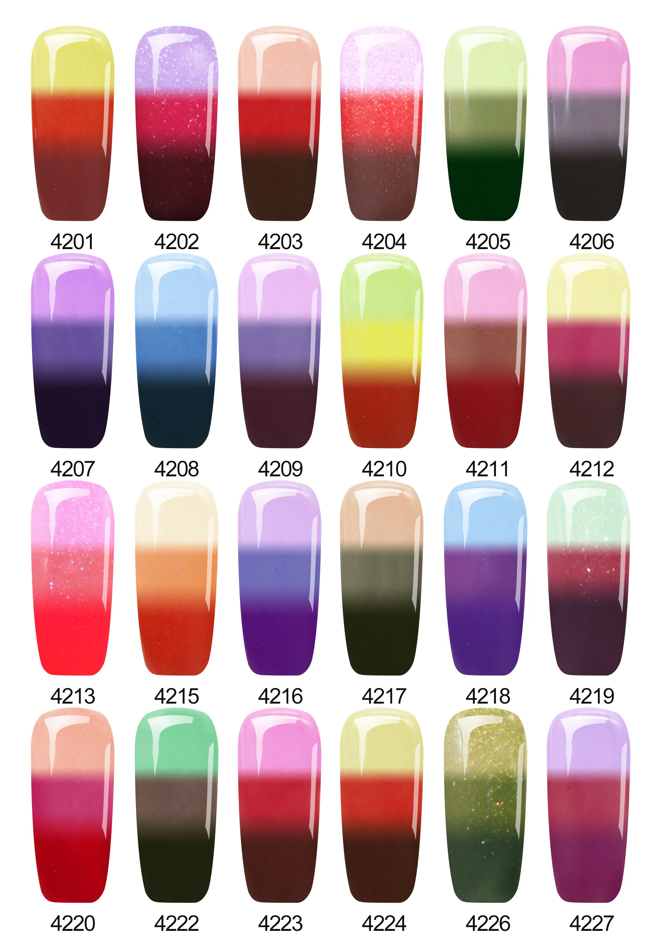 LAKIMU Temperature Change Color Gel Nail Polish Nails Art UV Varnishes Long Lasting Soak Off Chameleon Thermo Lacquer | Красота и