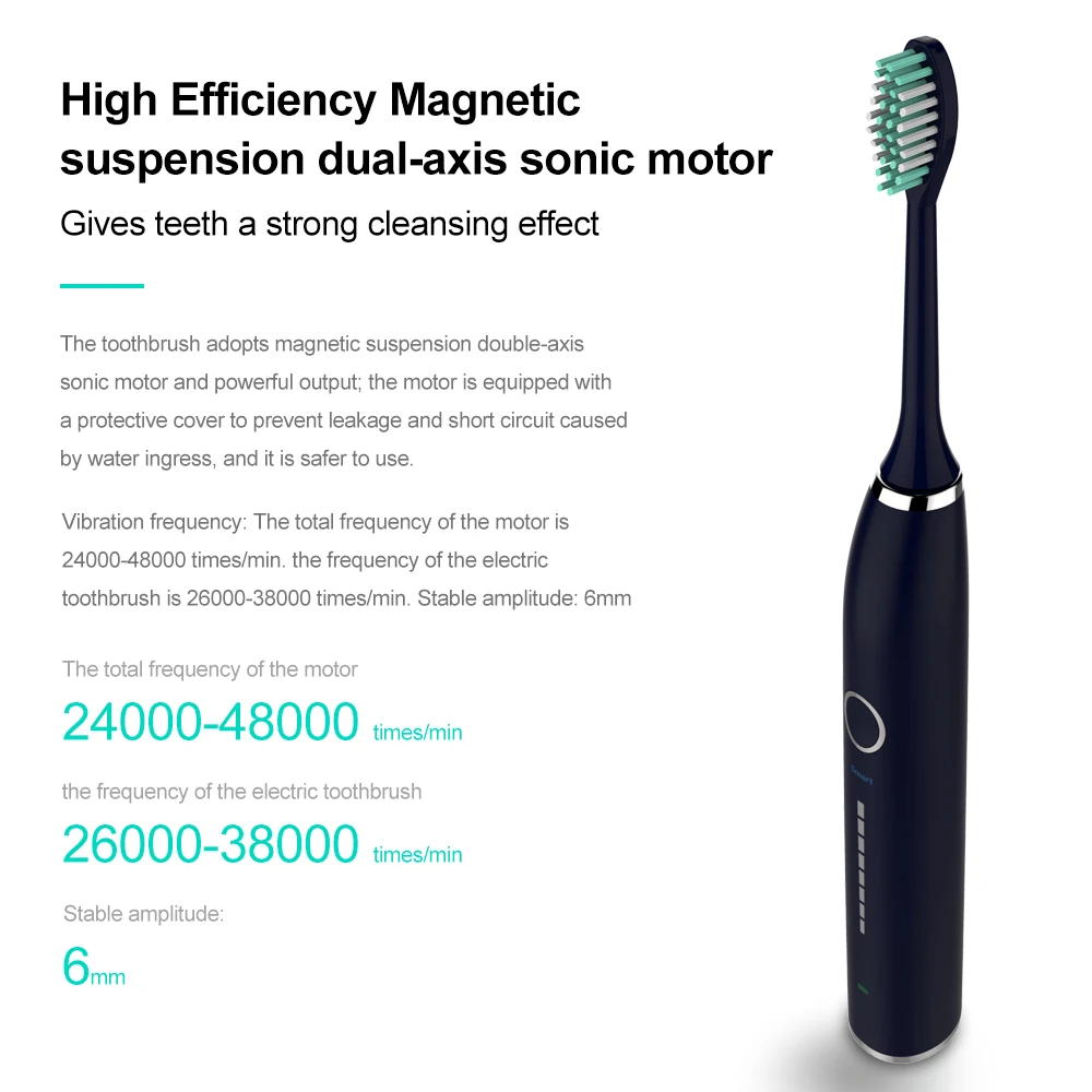 Flykul электрическая перезаряжаемая зубная щётка щетка S9 IPX8 Водонепроницаемая