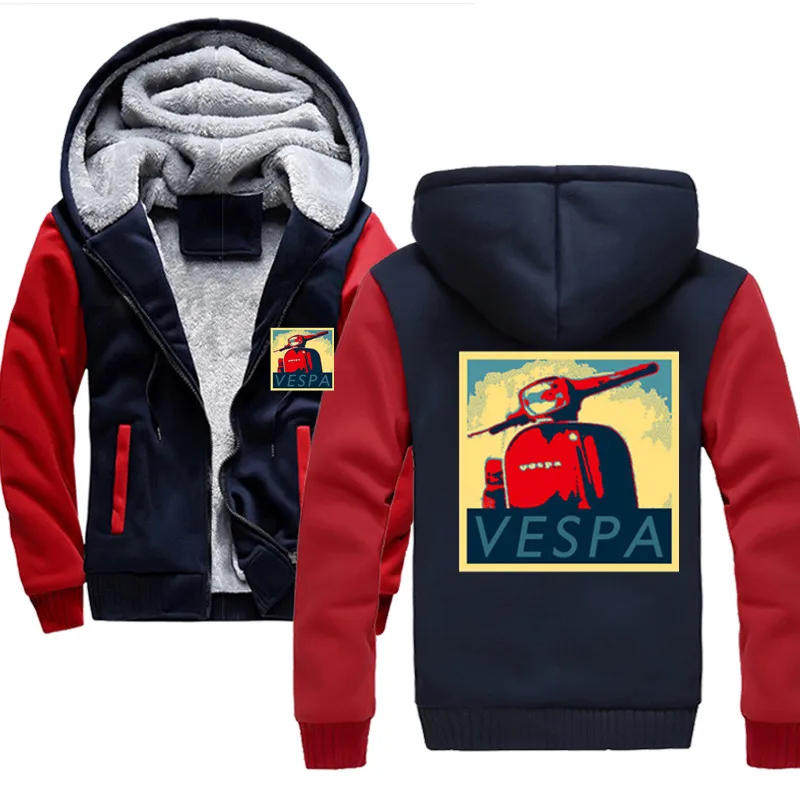 

Vespa Hope Sweatshirt Winter Warm Thick Solid Casual Tracksuit men's Sweatshirts Hooded Plus Size 4XL Jacket Hoodies