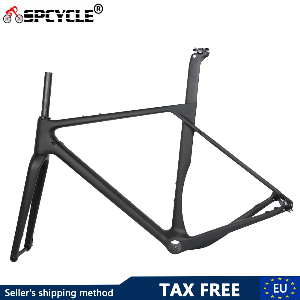 Spcycle 2021 Новинка T1000 карбоновая велосипедная Рама Cyclocross Максимальная шина 700x40C