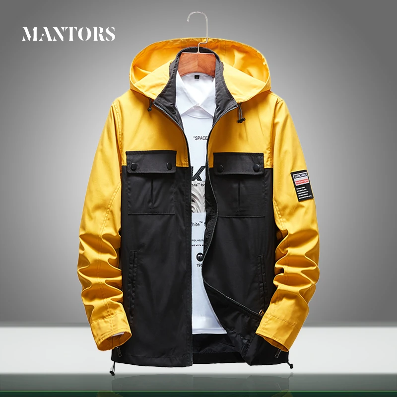 Куртка мужская водонепроницаемая с капюшоном Повседневная ветровка свободная