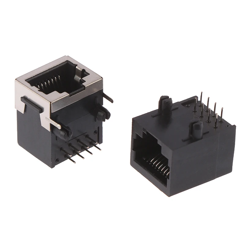 

10 шт. RJ45 Металл 8 Pin женский PCB прямоугольный гнездо платы разъем