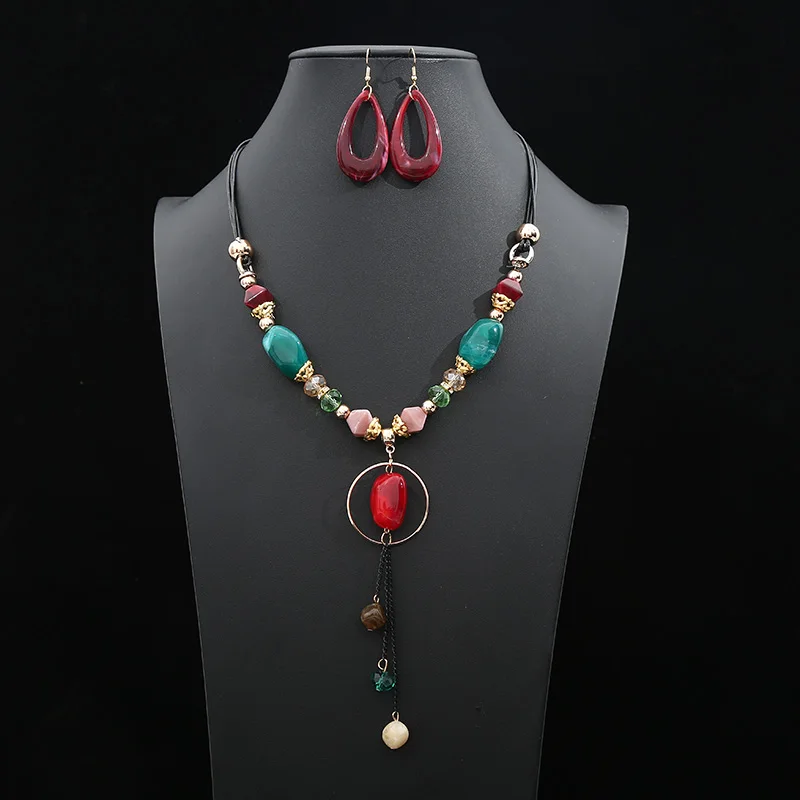 Модная акриловая Хрустальная кожаная веревка искусственная Геометрическая