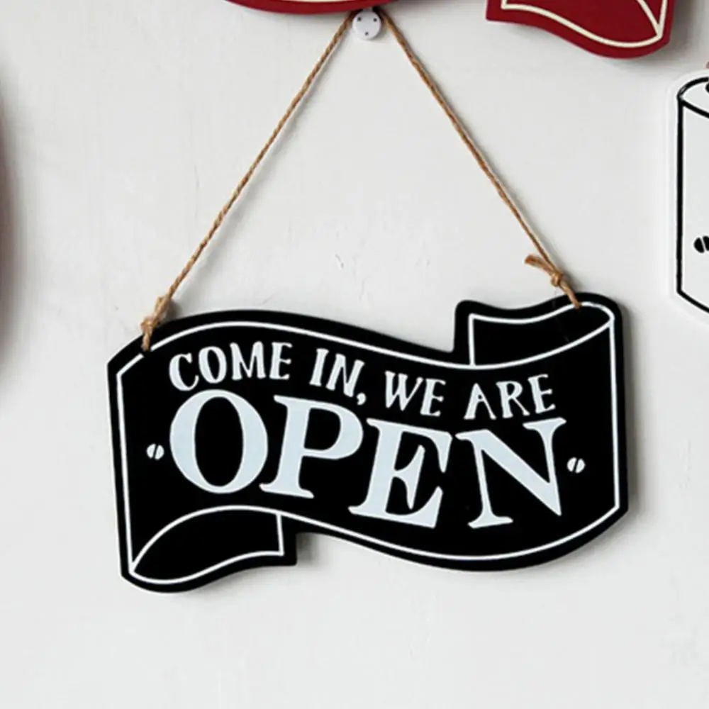 Double-sides Wall Modern Art Creative Store Decoration Door Indoor Hanging Sign Open/Closed | Дом и сад