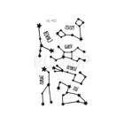 Тату-наклейка Временная водостойкая для мужчин и женщин, звезда, созвездие, Лев, Телец, Скорпион, дева, пирсинг, флэш-тату, ненастоящее тату