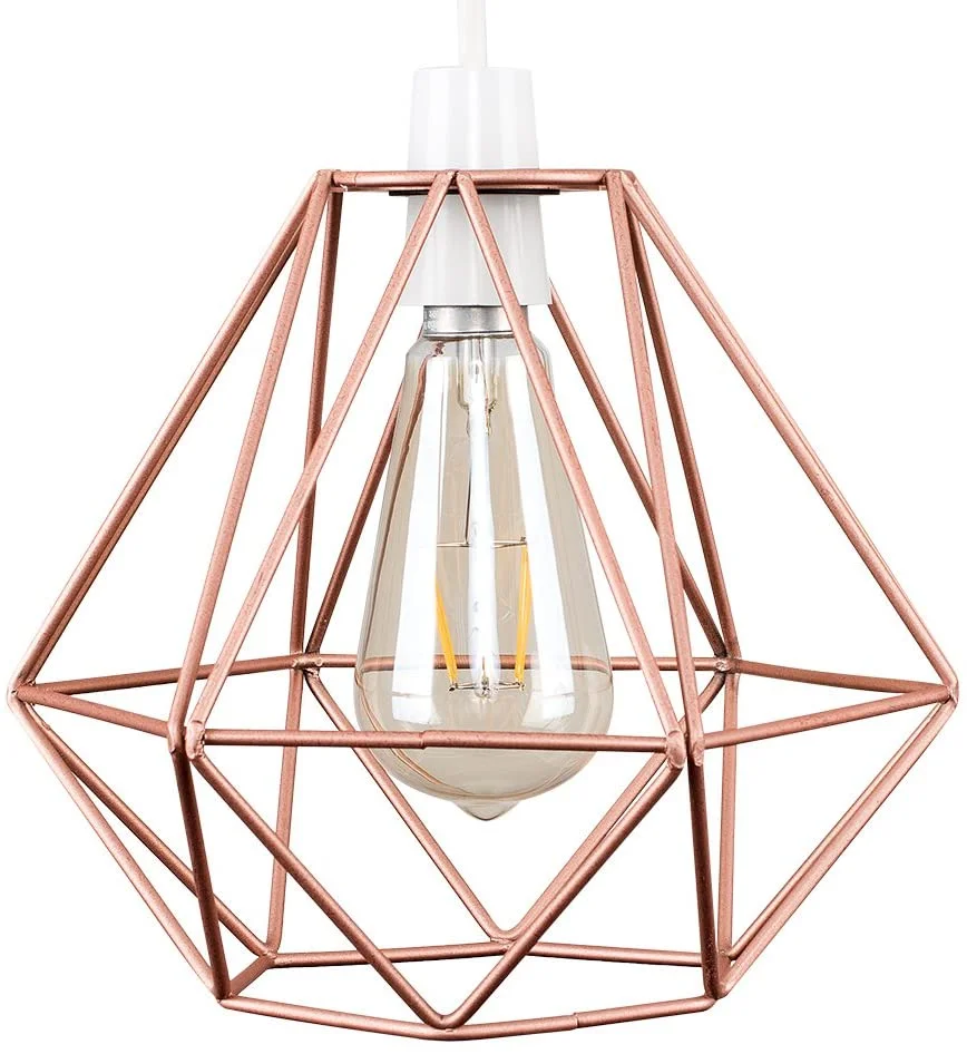 Ретро стиль медная металлическая корзина клетка Потолочный подвесной