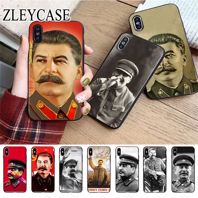 stalin soviet tpu black phone case shell for iphone x xs 12pro max 5s 6splus 7 8plus xr xsmax 12mini cover coque free global shipping