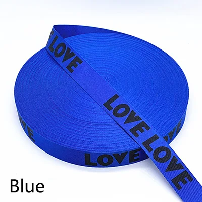 Blue Meetee, 8 метров, 25 мм, нейлоновая тесьма, цветная печать, кружевное полотно для сумки, ремень, пояс, сделай сам, декор одежды, лента, аксессуары для шитья - Цвет: Blue